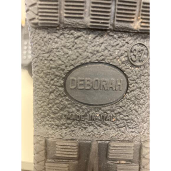 Deborah Black Fur Boots with 100% Wool Sherpa Interior Italy Size 37 - Picture 15 of 15